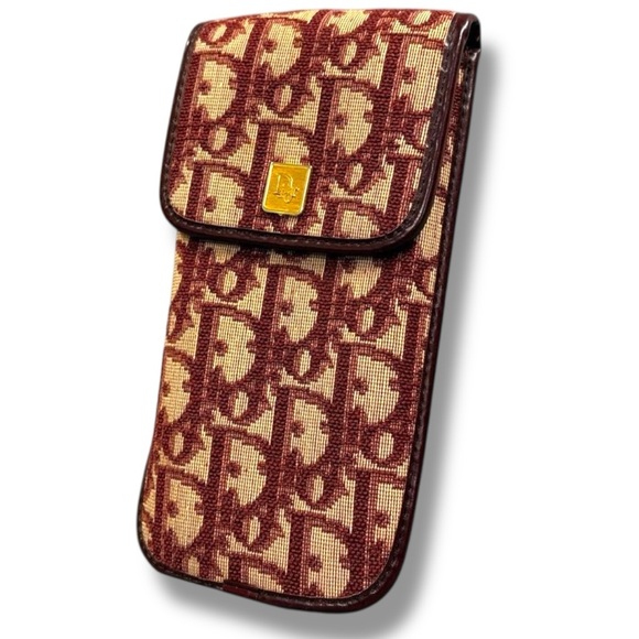 Dior Handbags - Christian Dior Oblique Trotter Phone Case Eyeglass Holder Pouchette Bag Vintage
